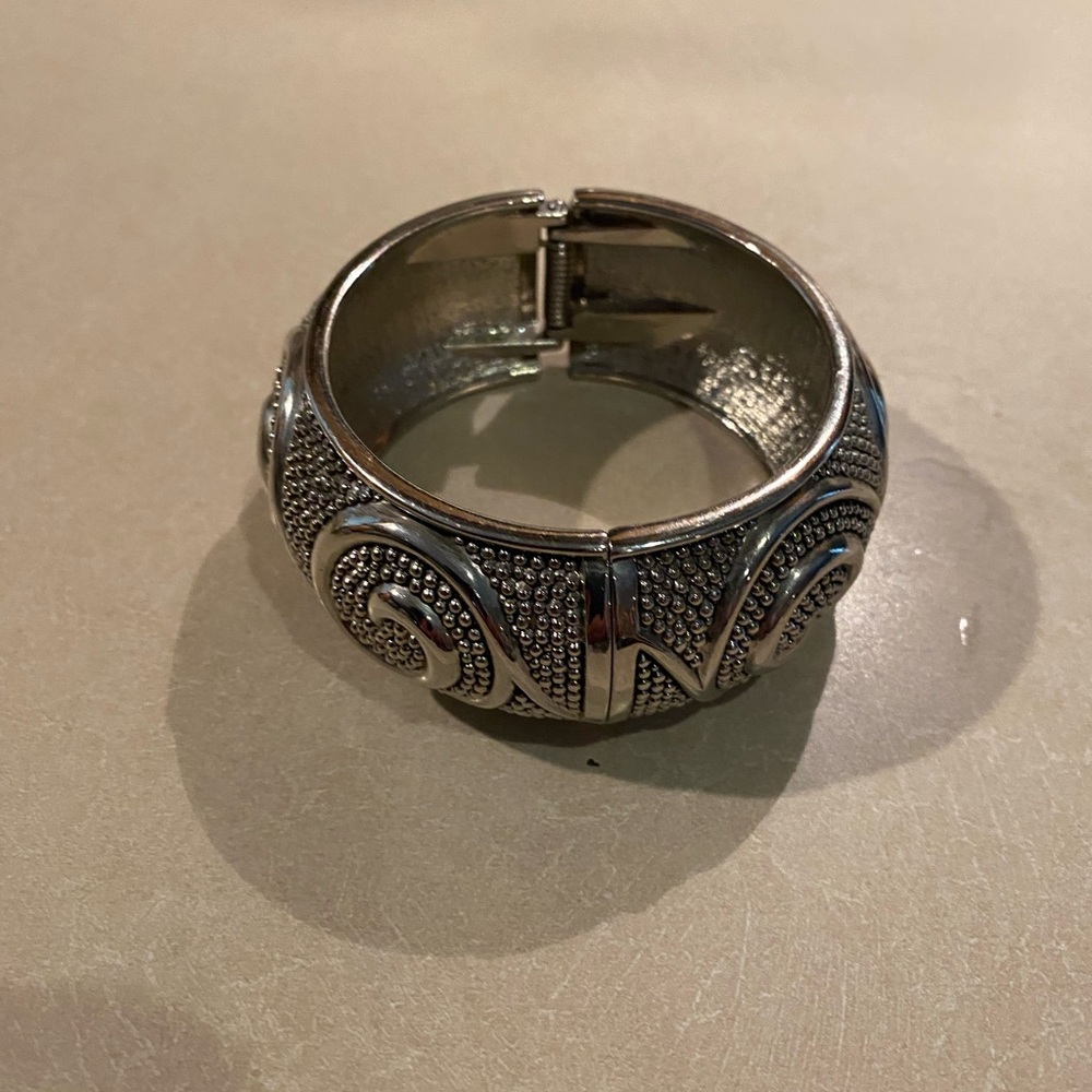Silver Textured Bracelet